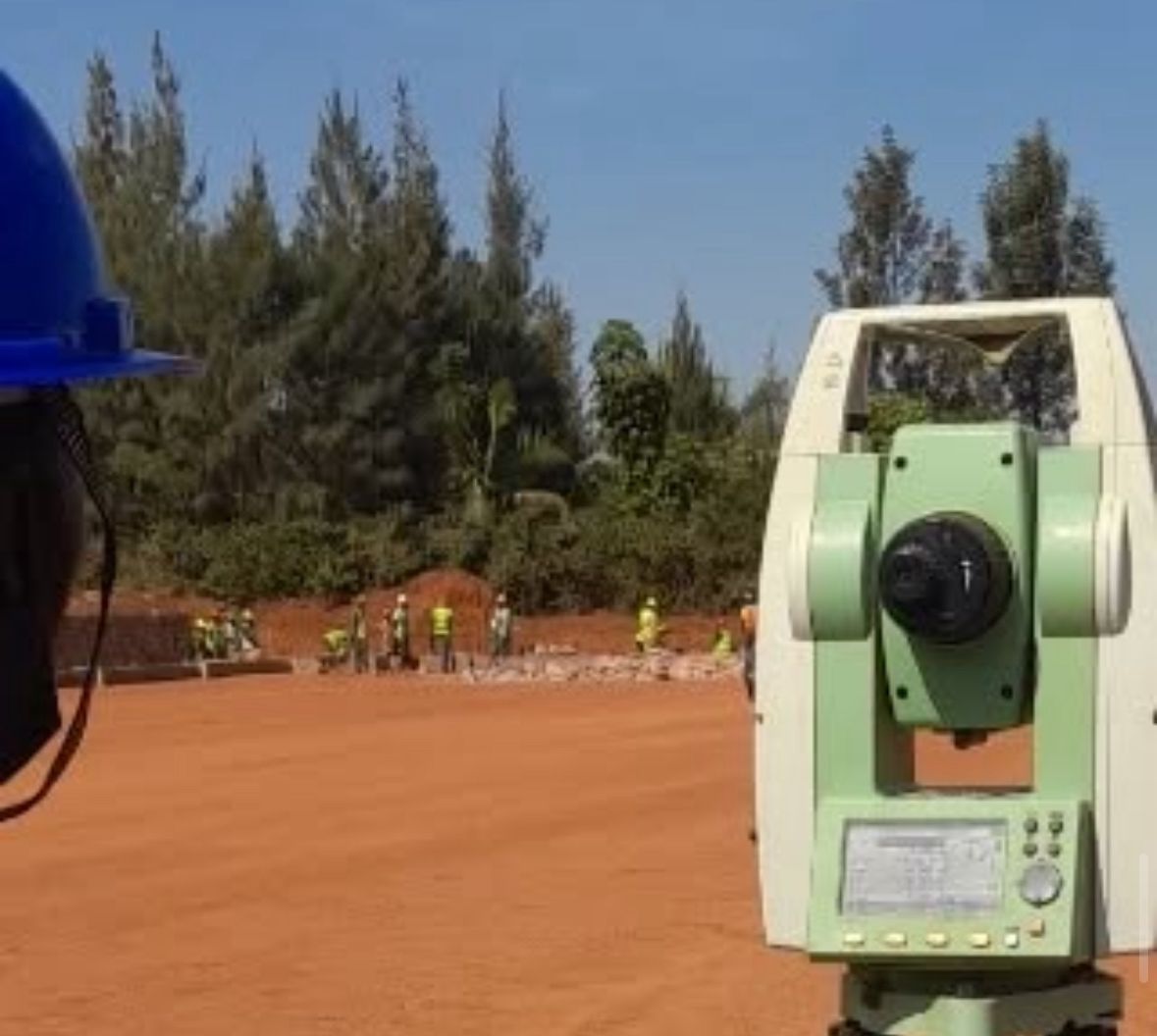Total station on rocky terrain